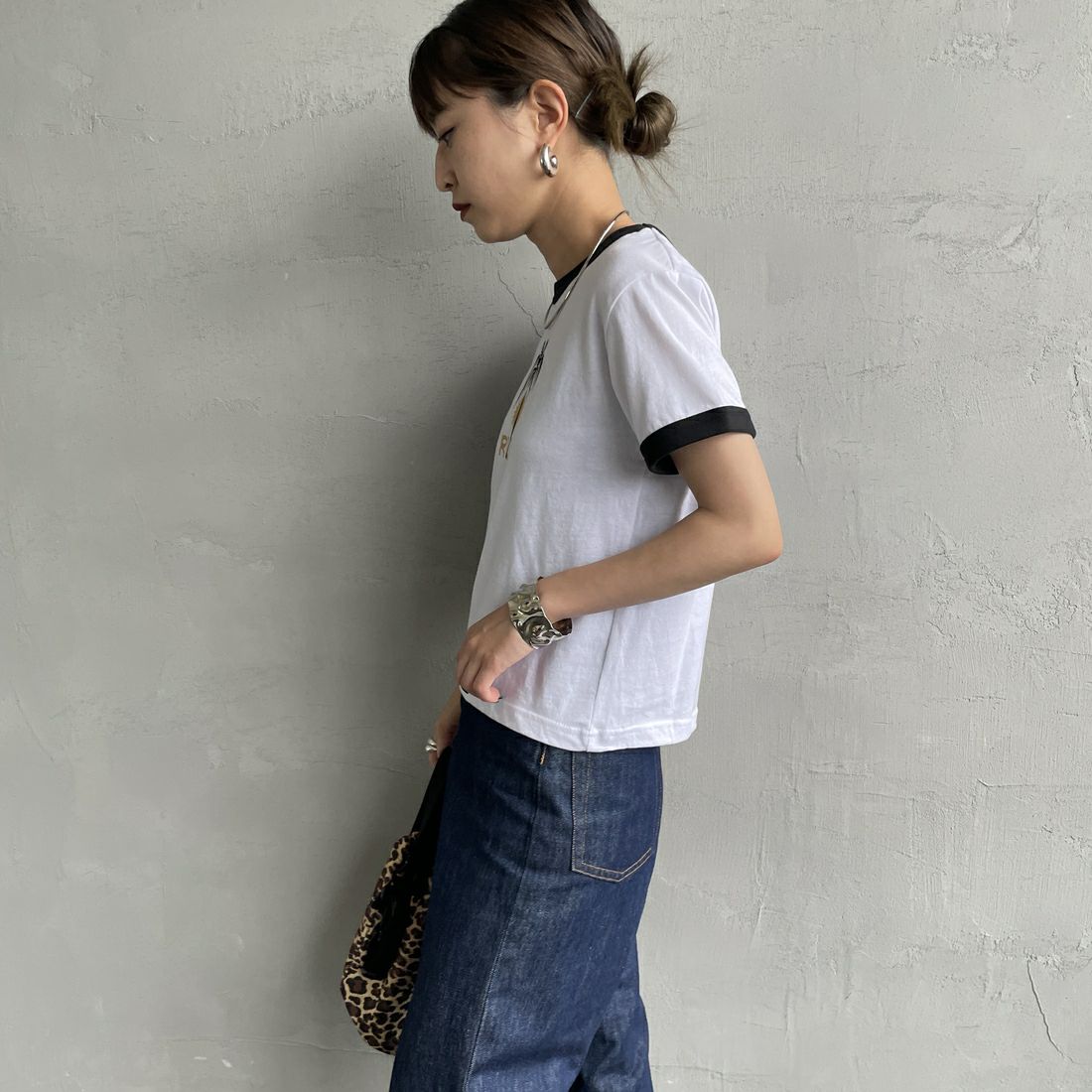 RVCA [ルーカ] パームツリーベビーリンガーTシャツ [BF04C205] WHT