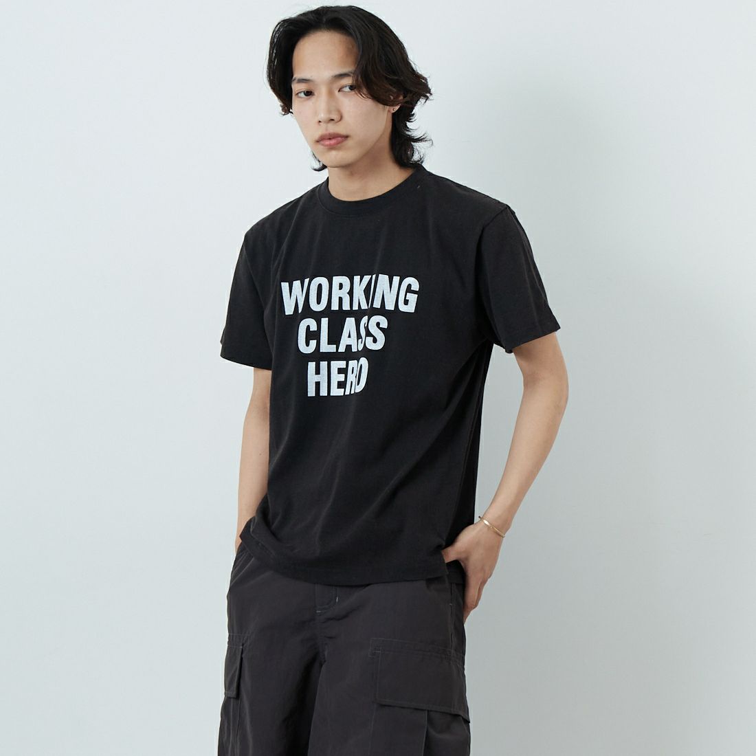 09 BLACK&&モデル身長：179cm 着用サイズ：M&&