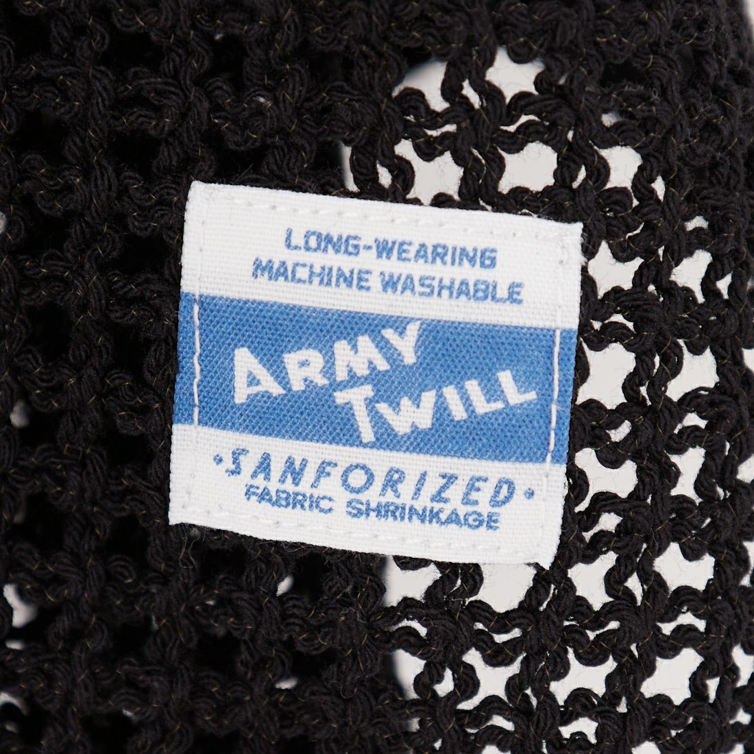 ARMY TWILL SANFORIZED [アーミーツイル サンフォライズド] コットンメッシュフーディ [AM-2513005] BLACK