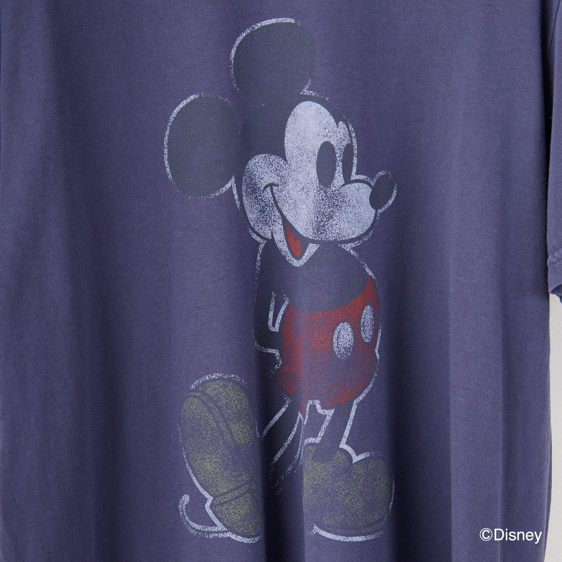 Goodwear [グッドウェア] ミッキーマウス/ヴィンテージプリントTシャツ [GDW-LCS-251201] NAVY