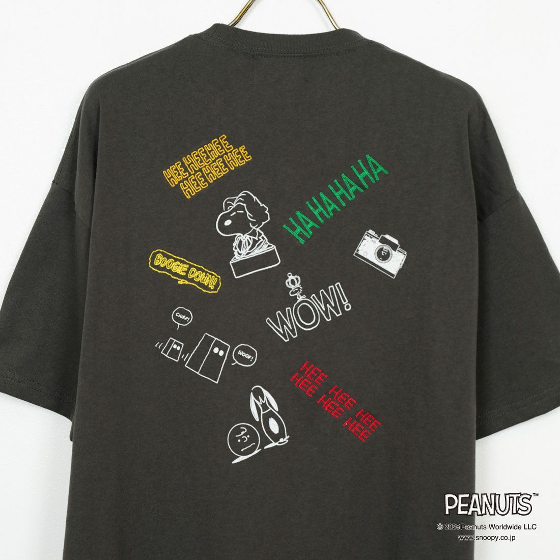 PEANUTS × JEANS FACTORY [ピーナッツ × ジーンズファクトリー] 別注 PEANUTS ヨセガキTシャツ [JFC-252-025-JF] SUMIKURO