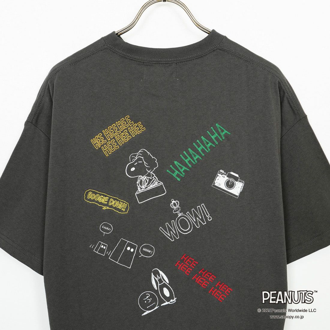 PEANUTS × JEANS FACTORY [ピーナッツ × ジーンズファクトリー] 別注 PEANUTS ヨセガキTシャツ [JFC-252-025-JF] SUMIKURO