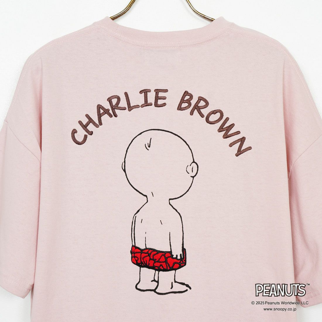 PEANUTS × JEANS FACTORY [ピーナッツ × ジーンズファクトリー] 別注 PEANUTS チャーリー・ブラウンTシャツ [JFC-252-027-JF] PINK