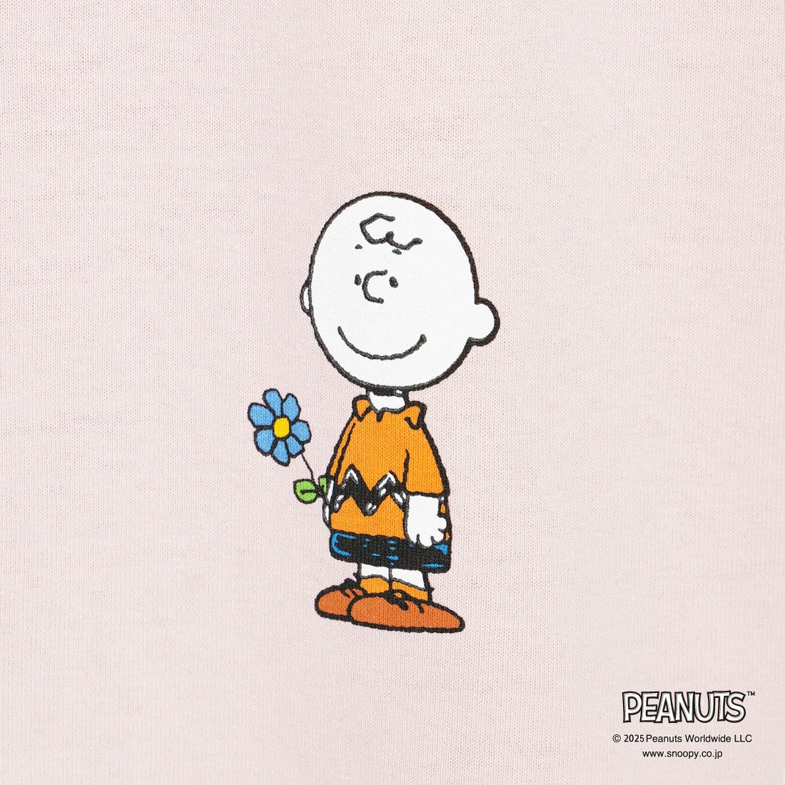 PEANUTS × JEANS FACTORY [ピーナッツ × ジーンズファクトリー] 別注 PEANUTS フラワーTシャツ [JFC-252-028-JF] PINK