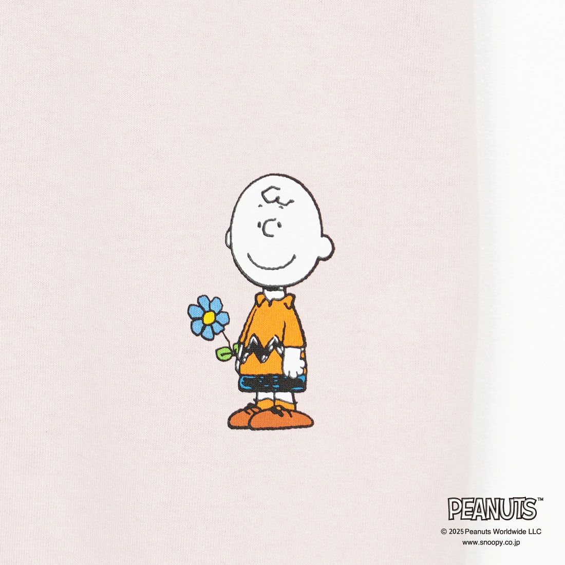 PEANUTS × JEANS FACTORY [ピーナッツ × ジーンズファクトリー] 別注 PEANUTS フラワーTシャツ [JFC-252-028-JF] PINK