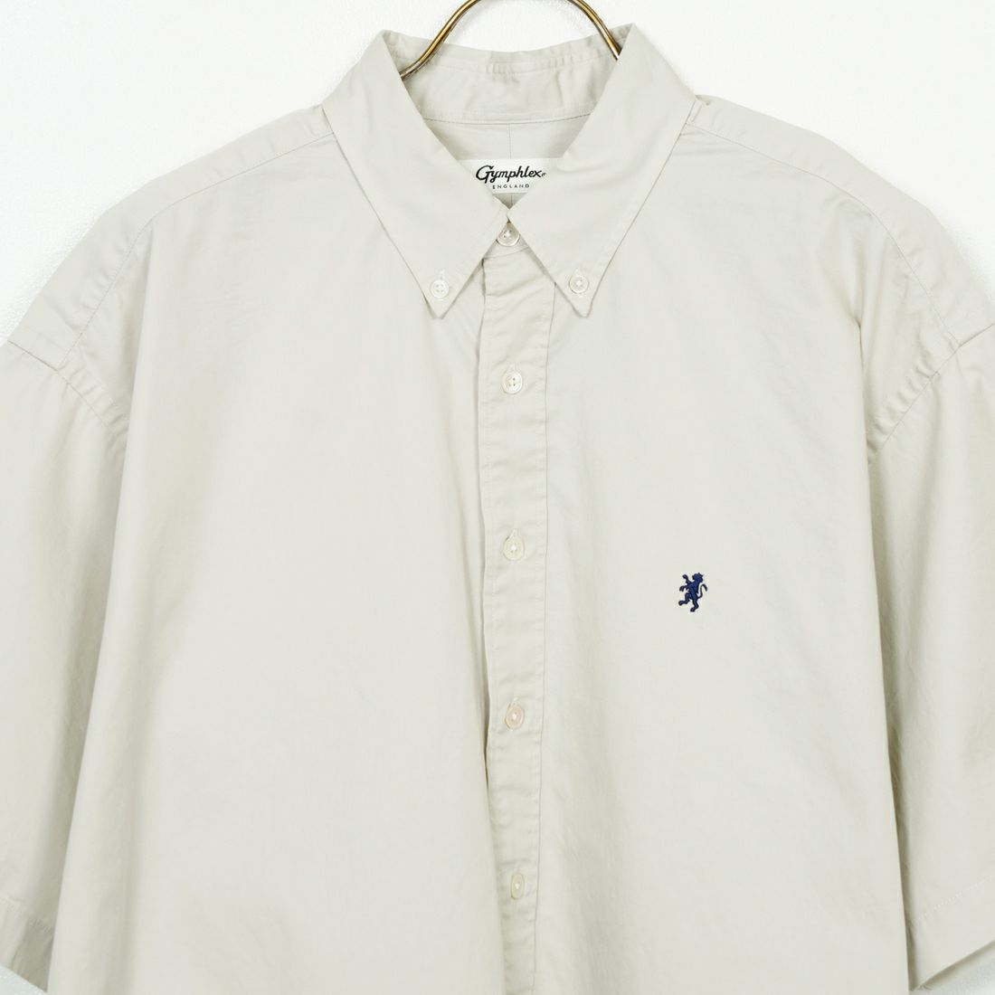 Gymphlex [ジムフレックス] ボタンダウン ショートスリーブシャツ [GY-B0248BIT] SAND BEIGE