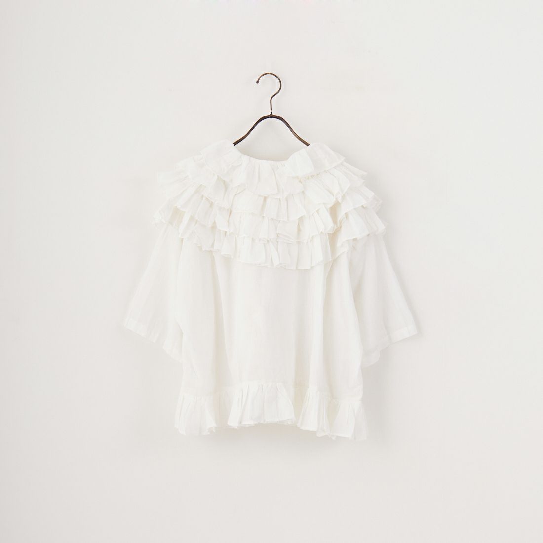 crinkle crinkle crinkle [クリンクル クリンクル クリンクル] フリルポンチョブラウス [CC-3539] WHITE