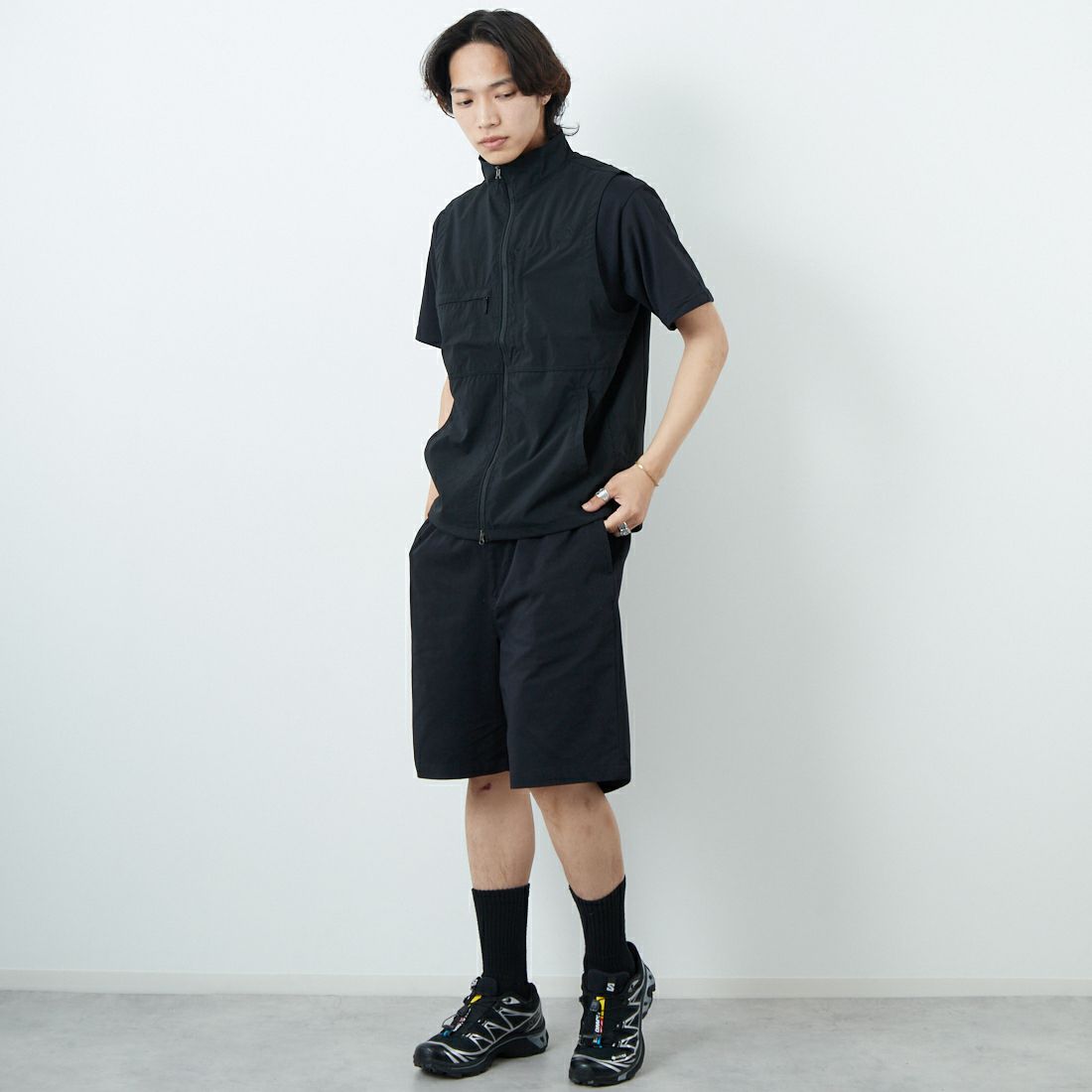 THE NORTH FACE [ザ ノースフェイス] トリップフィールドベスト [NP22551] K &&モデル身長：179cm 着用サイズ：M&&