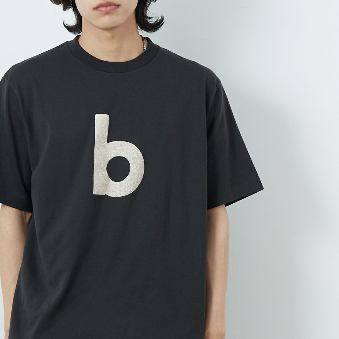 blurhms ROOTSTOCK [ブラームス ルーツストック] BD ワイドプリントTシャツ [BROOTS25S34C] 14 INK/IVO &&モデル身長：179cm 着用サイズ：2&&