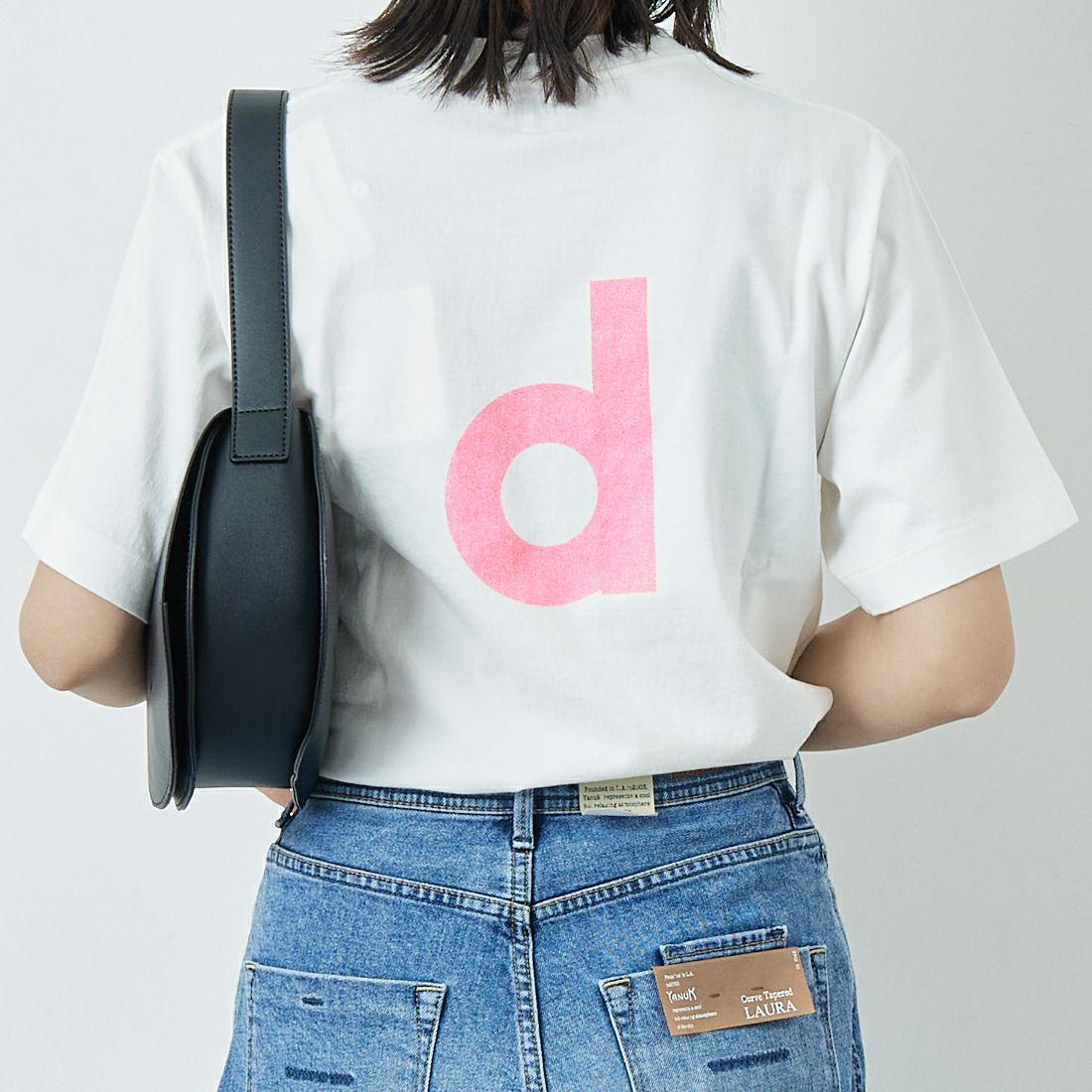 blurhms ROOTSTOCK [ブラームス ルーツストック] BD スタンダードプリントTシャツ [BROOTS25S33C] 11 WH/PINK &&モデル身長：167cm 着用サイズ：0&&