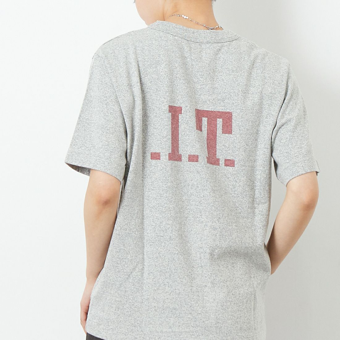 blurhms ROOTSTOCK [ブラームス ルーツストック] .I.T.-M 88/12スタンダードプリントTシャツ [BROOTS25S35E] 02 H.GREY &&モデル身長：160cm 着用サイズ：0&&