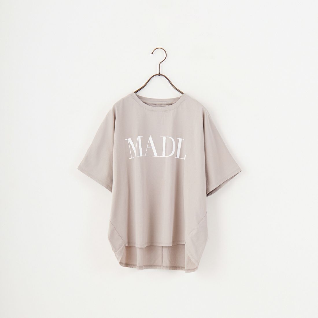 MICA&DEAL × JEANSFACTORY [マイカアンドディール × ジーンズファクトリー] ワイドショートスリーブTシャツ [0125209172-JF] GREIGE