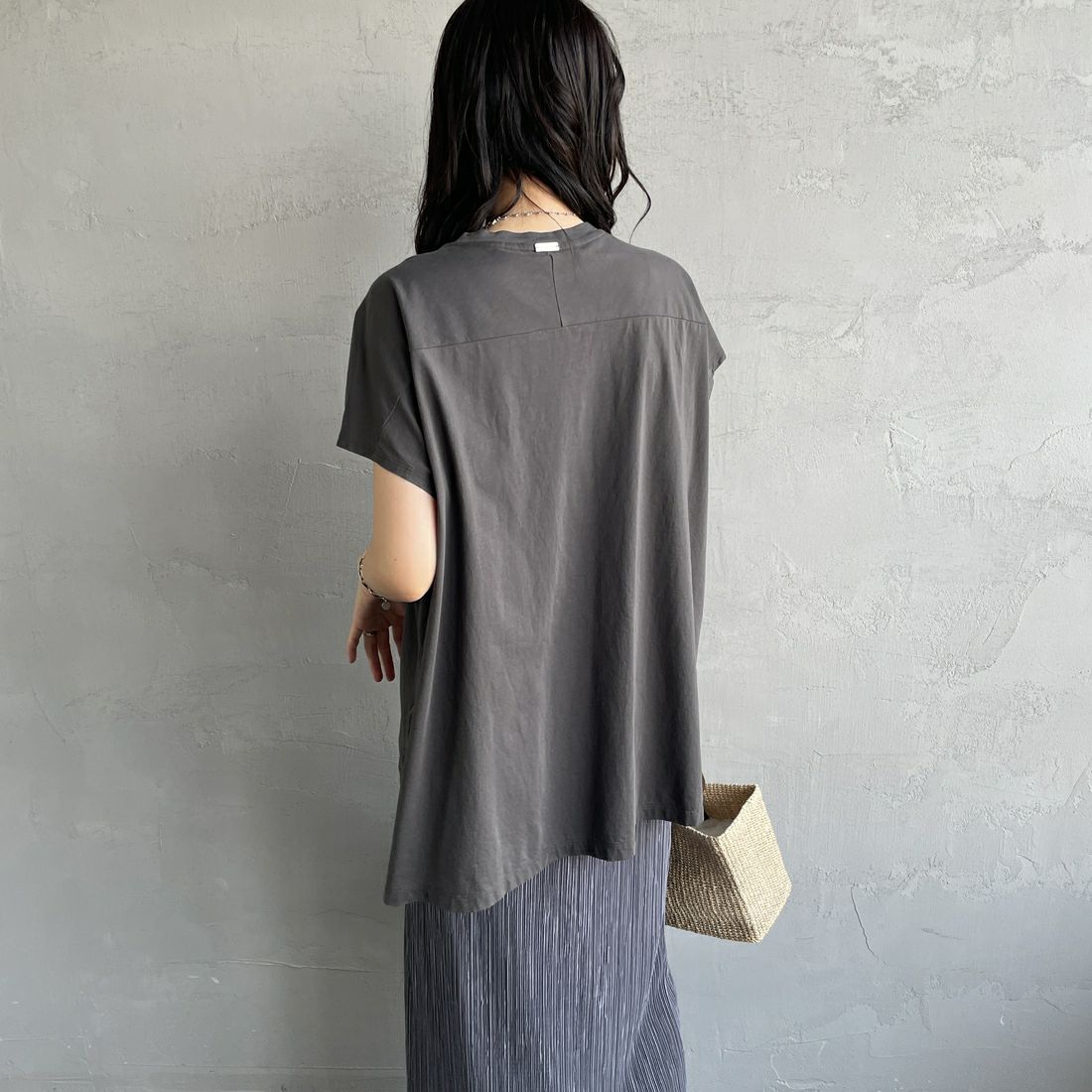 MICA&DEAL × JEANSFACTORY [マイカアンドディール × ジーンズファクトリー] フレンチスリーブ Tシャツ [0125209174-JF] CHARCOAL