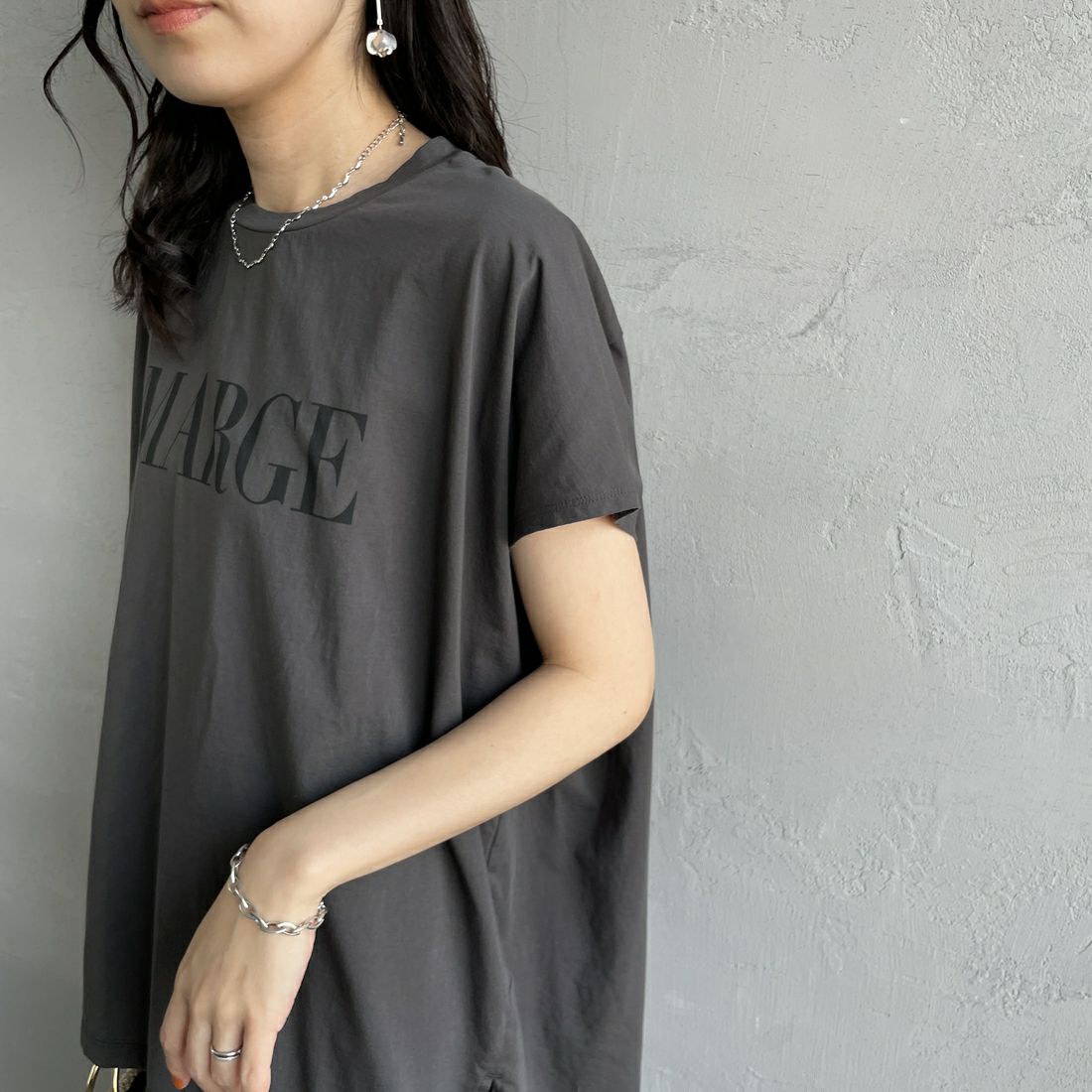 MICA&DEAL × JEANSFACTORY [マイカアンドディール × ジーンズファクトリー] フレンチスリーブ Tシャツ [0125209174-JF] CHARCOAL