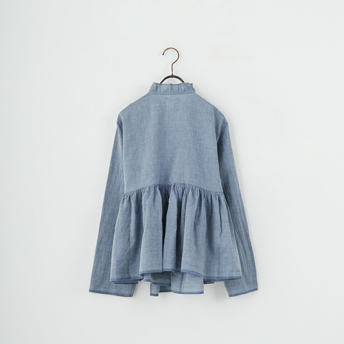 maison de soil [メゾンドソイル] フリルカシュクールシャツ [INMDS25065] 3400 BLUE