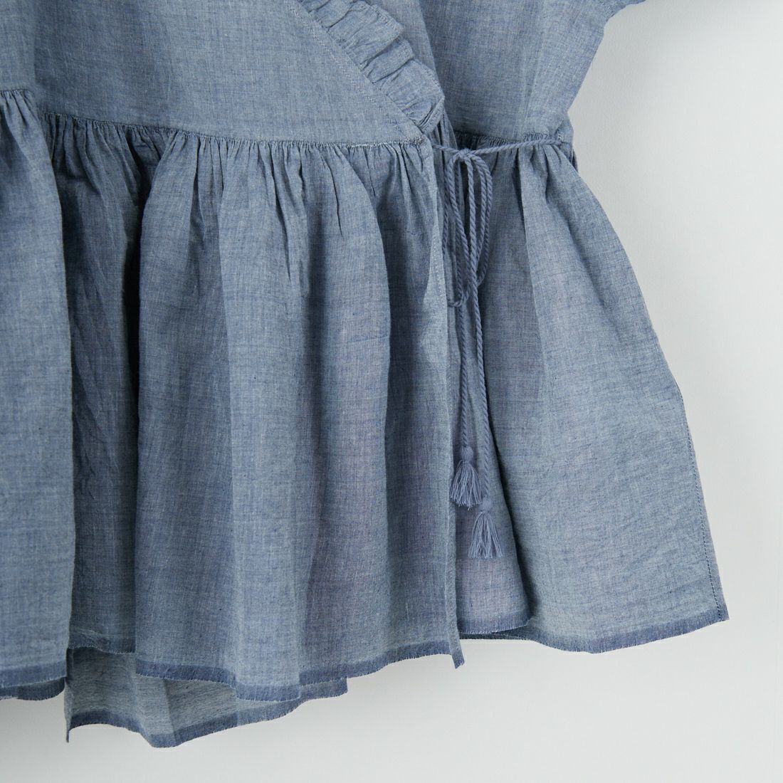 maison de soil [メゾンドソイル] フリルカシュクールシャツ [INMDS25065] 3400 BLUE