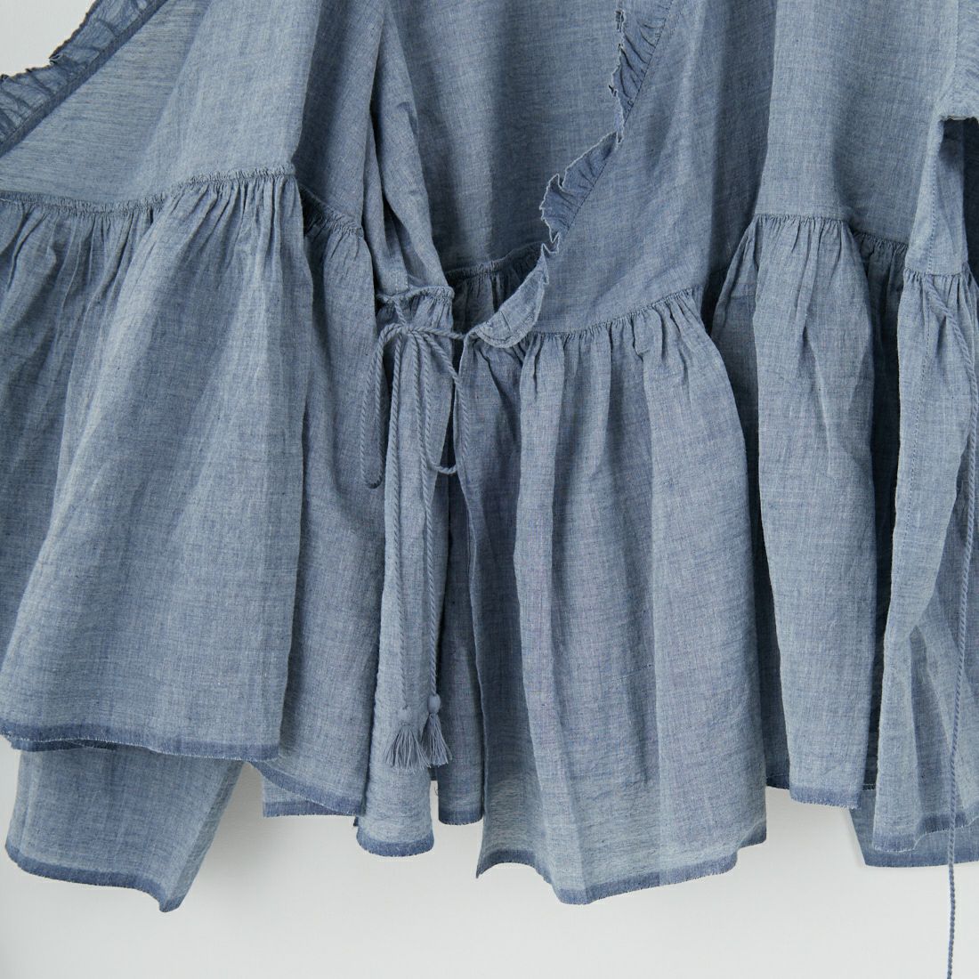 maison de soil [メゾンドソイル] フリルカシュクールシャツ [INMDS25065] 3400 BLUE