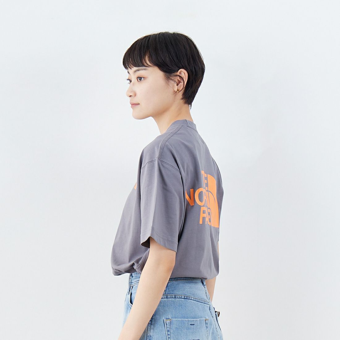 THE NORTH FACE [ザ ノースフェイス] ショートスリーブ フラッシュドライカラースキームコットンTシャツ [NT32548] SP &&モデル身長：160cm 着用サイズ：S&&