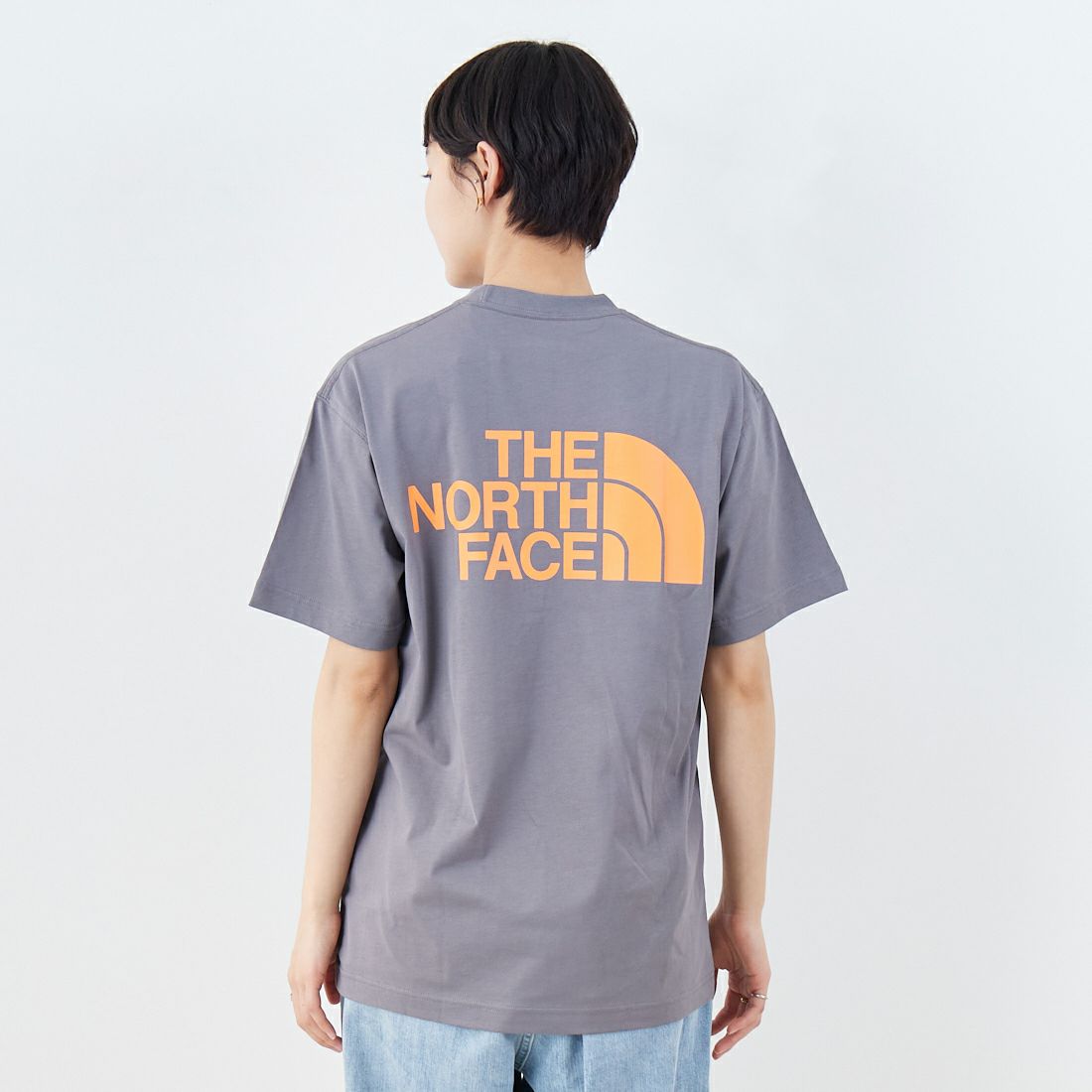 THE NORTH FACE [ザ ノースフェイス] ショートスリーブ フラッシュドライカラースキームコットンTシャツ [NT32548] SP &&モデル身長：160cm 着用サイズ：S&&