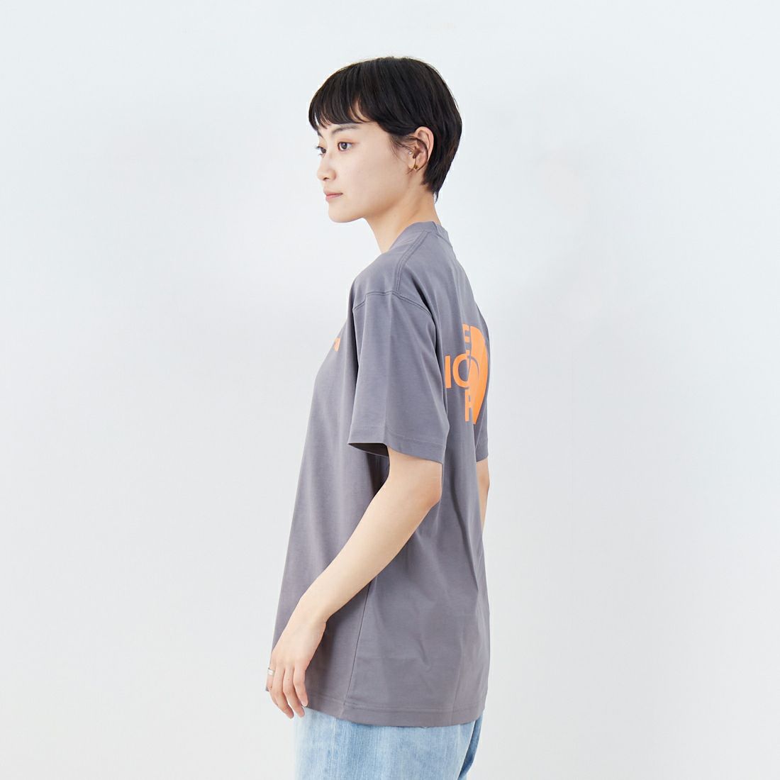 THE NORTH FACE [ザ ノースフェイス] ショートスリーブ フラッシュドライカラースキームコットンTシャツ [NT32548] SP &&モデル身長：160cm 着用サイズ：S&&