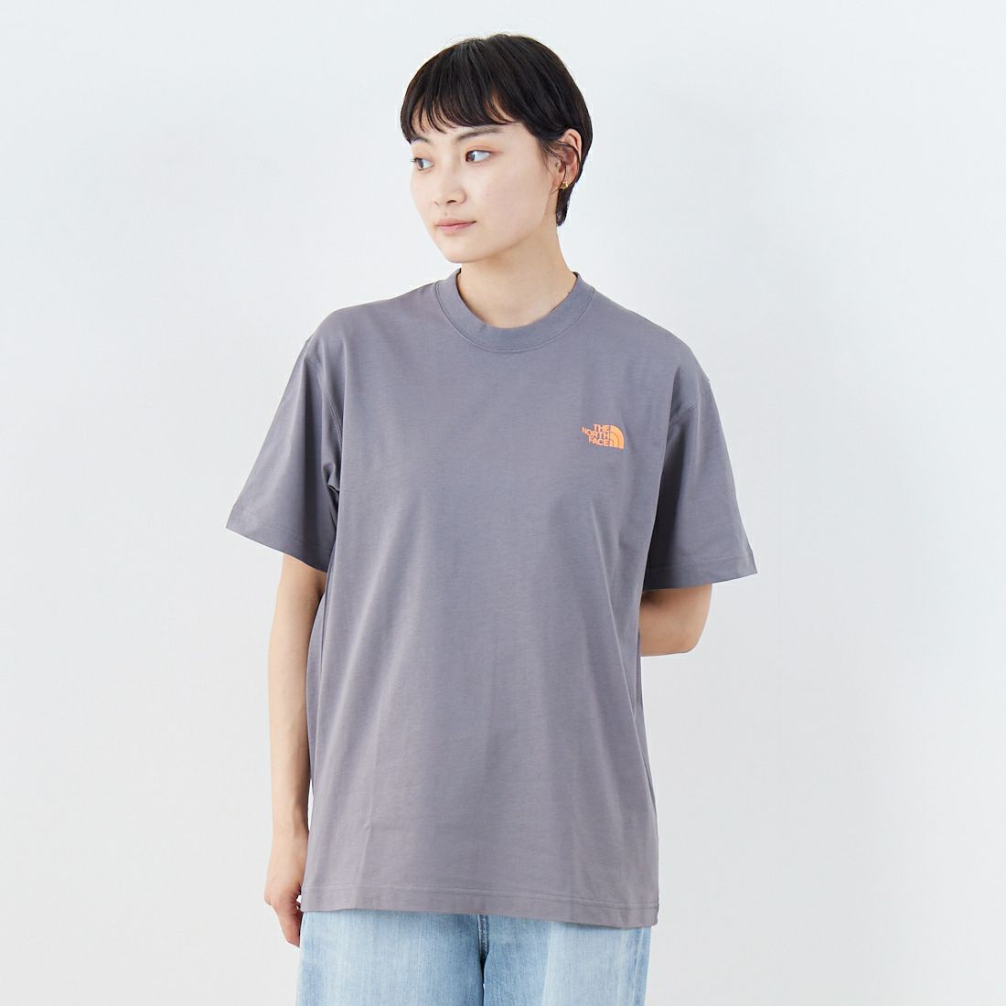THE NORTH FACE [ザ ノースフェイス] ショートスリーブ フラッシュドライカラースキームコットンTシャツ [NT32548] SP &&モデル身長：160cm 着用サイズ：S&&