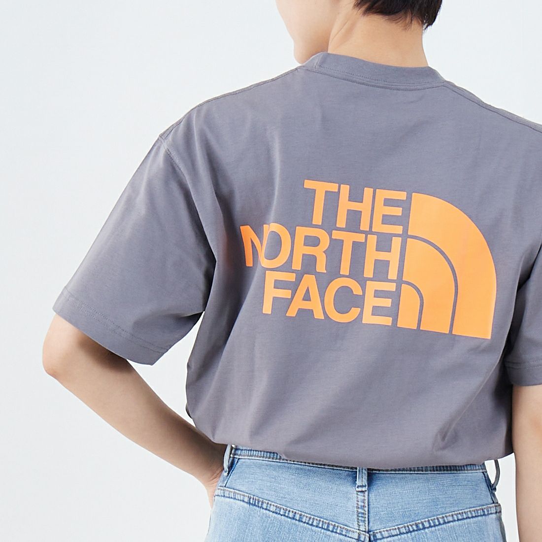 THE NORTH FACE [ザ ノースフェイス] ショートスリーブ フラッシュドライカラースキームコットンTシャツ [NT32548] SP &&モデル身長：160cm 着用サイズ：S&&