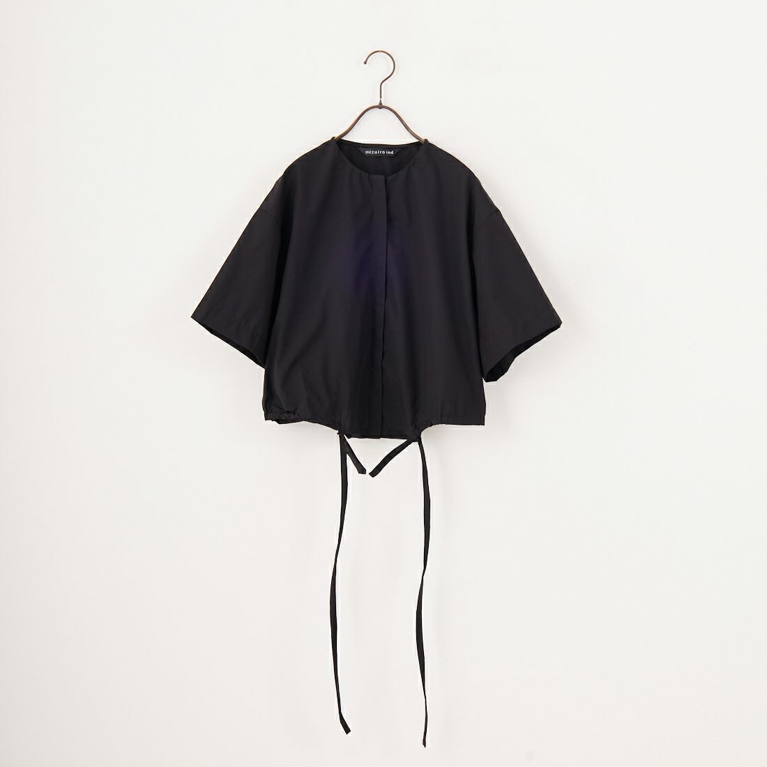 mizuiro ind [ミズイロインド] ローストリングシャツ [2-230089] 99 BLACK