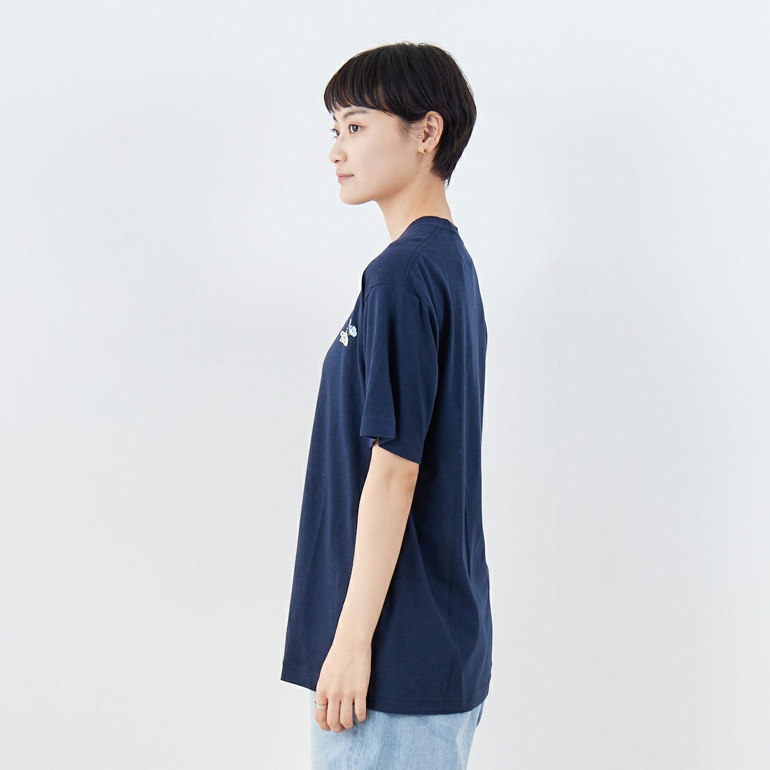 THE NORTH FACE [ザ ノースフェイス] ショートスリーブフラワーロゴTシャツ [NT32546] UN &&モデル身長：160cm 着用サイズ：S&&