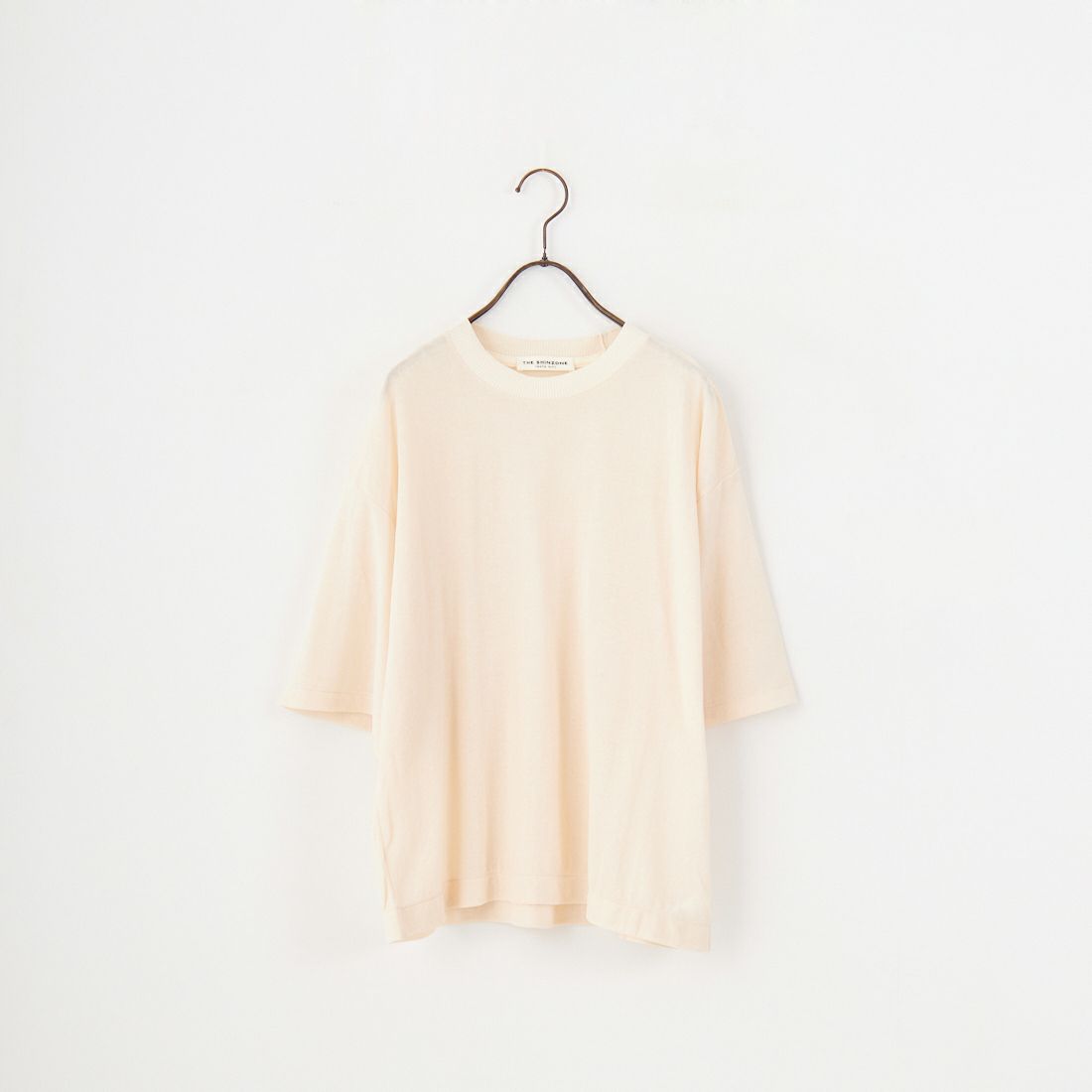 THE SHINZONE [ザ シンゾーン] シアーガーゼハーフスリーブTシャツ [25SMSCU01] 02 ECRU