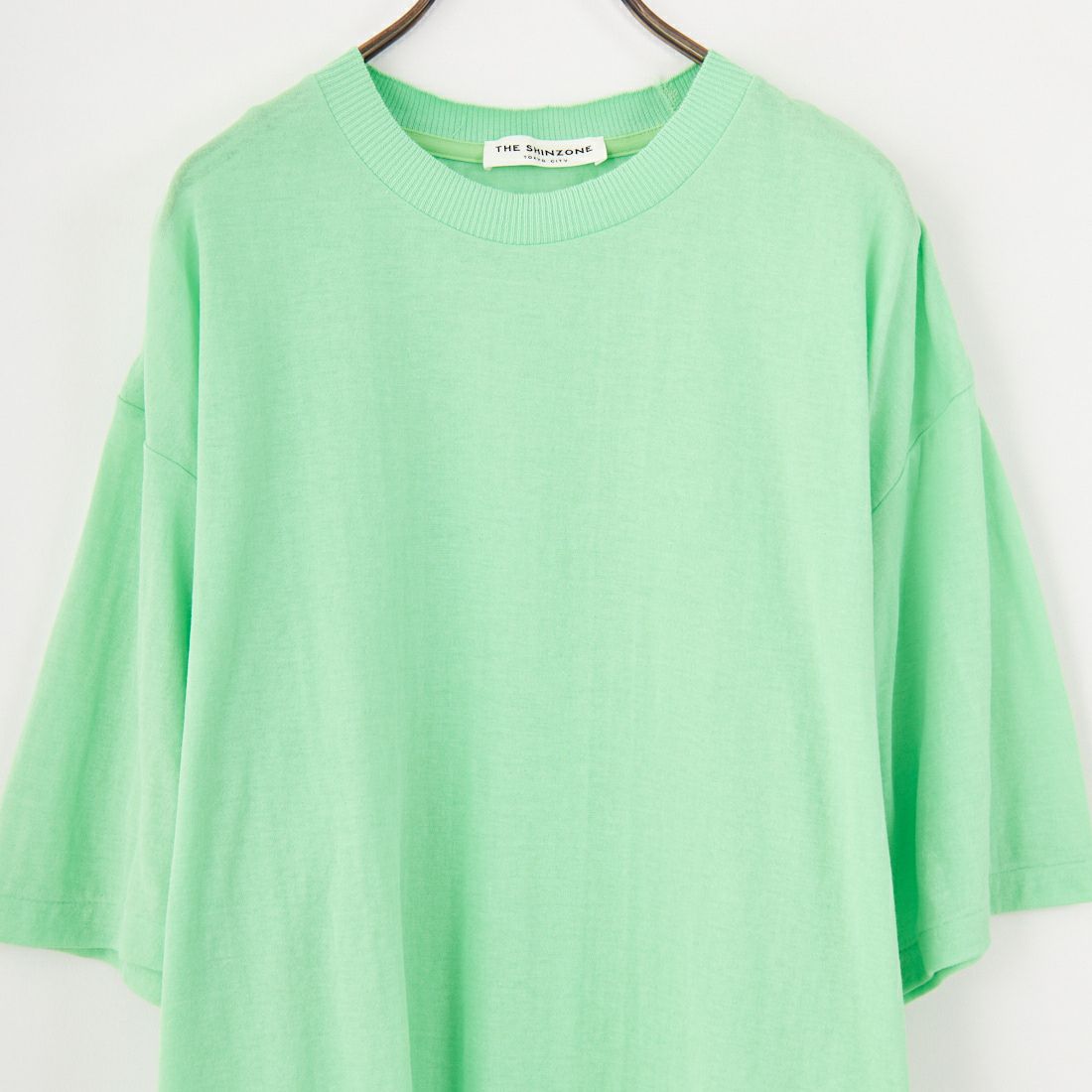 THE SHINZONE [ザ シンゾーン] シアーガーゼハーフスリーブTシャツ [25SMSCU01] 75 GREEN