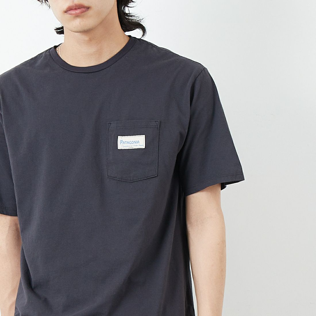 patagonia [パタゴニア] メンズ ウォーターピープル オーガニックポケットTシャツ [37734] WPIB &&モデル身長：179cm 着用サイズ：M&&