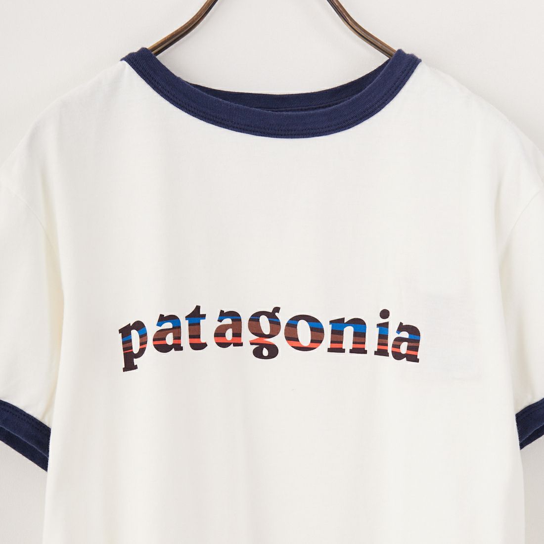 patagonia [パタゴニア] ウィメンズ 73 テキストロゴ オーガニックリンガーTシャツ [37785] BCW