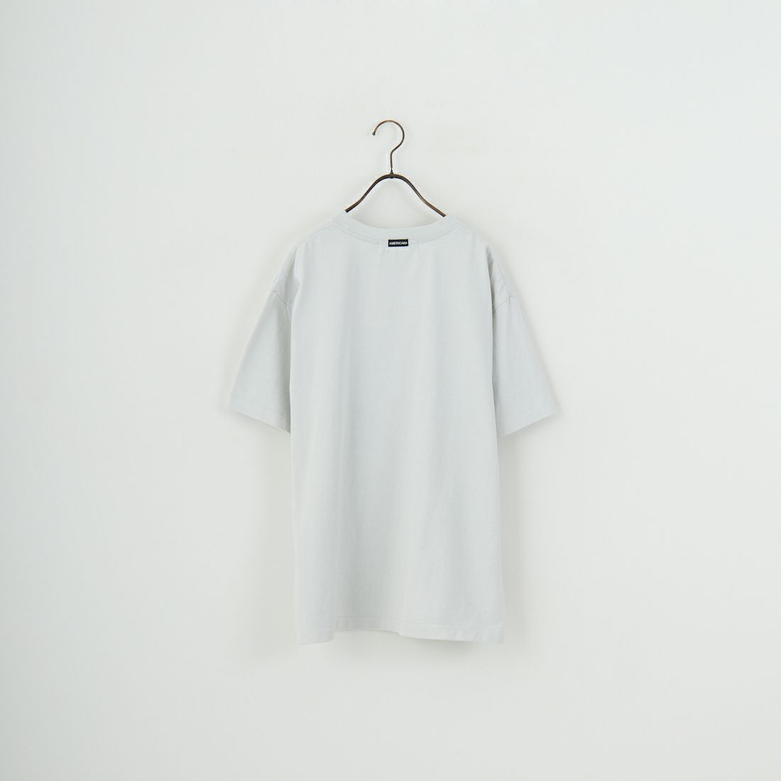 Americana × JEANS FACTORY [アメリカーナ × ジーンズファクトリー] 別注 オゾンバイオ加工 ロゴプリントTシャツ [ASO-795-1-JF] LT.GREY