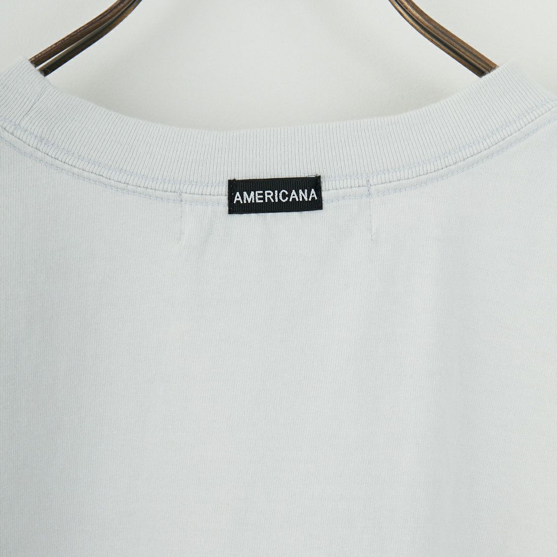 Americana × JEANS FACTORY [アメリカーナ × ジーンズファクトリー] 別注 オゾンバイオ加工 ロゴプリントTシャツ [ASO-795-1-JF] LT.GREY
