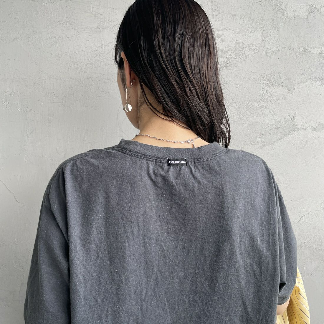 Americana × JEANS FACTORY [アメリカーナ × ジーンズファクトリー] 別注 オゾンバイオ加工 ロゴプリントTシャツ [ASO-795-1-JF] SUMIKURO
