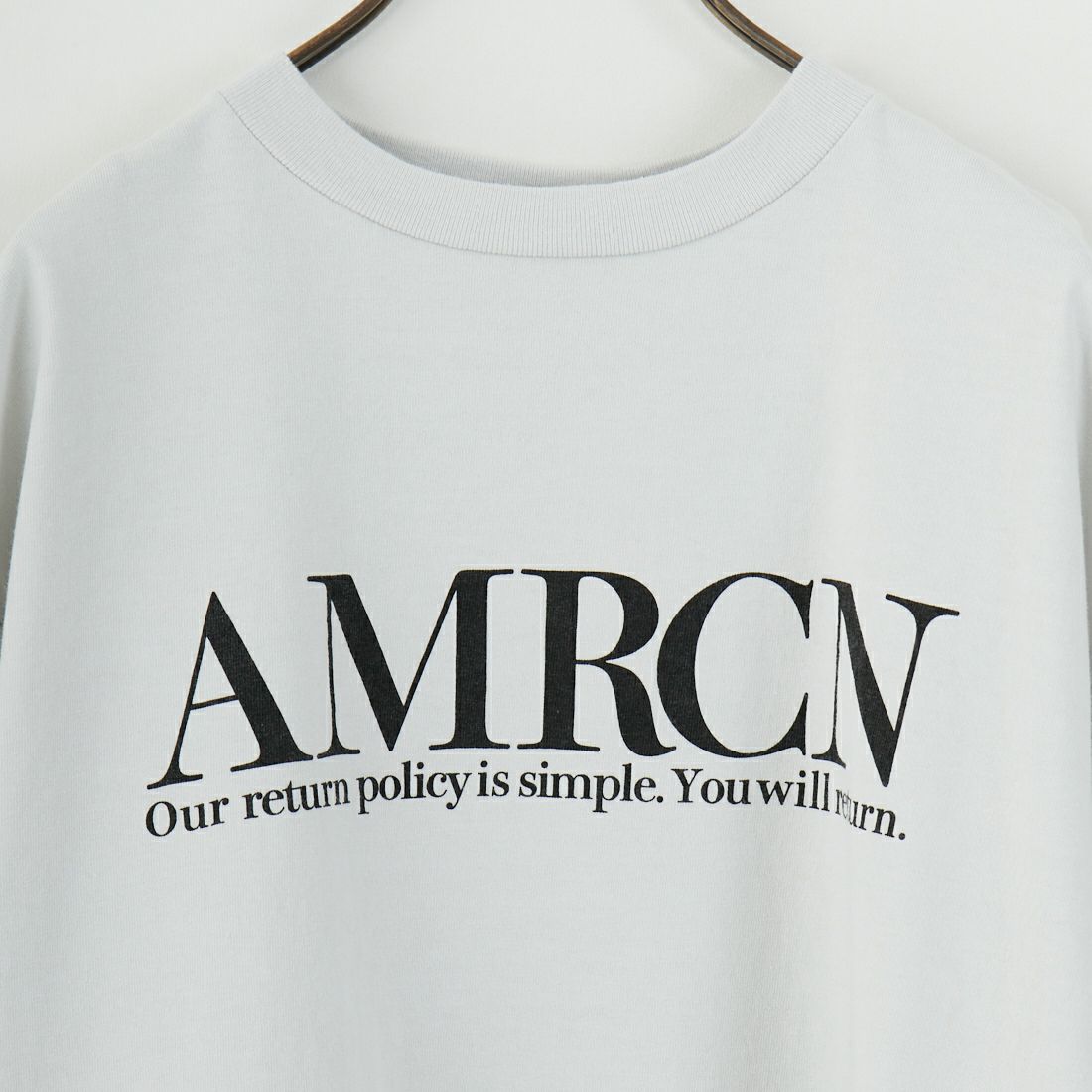 Americana × JEANS FACTORY [アメリカーナ × ジーンズファクトリー] 別注 オゾンバイオ加工 バックプリントTシャツ [ASO-795-2-JF] LT.GREY