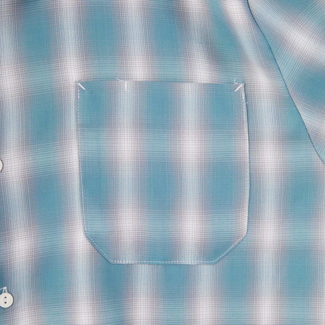 BIG MIKE [ビッグマイク] レーヨン混オンブレチェックシャツ [102525531] MNT/WHT