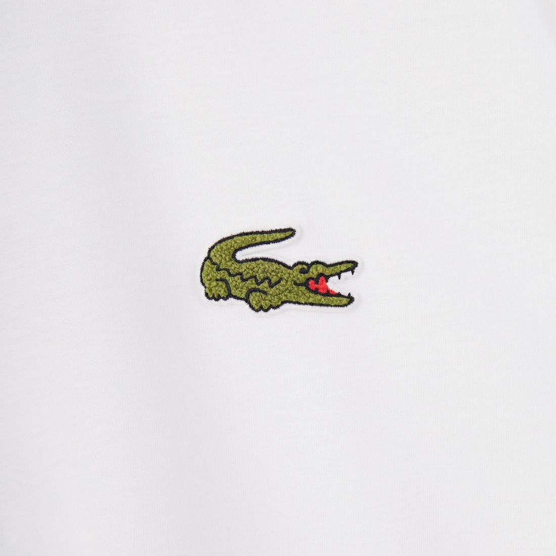 LACOSTE [ラコステ] シェニールワニロゴ ルーズフィットTシャツ [TH2745] 001 WHITE