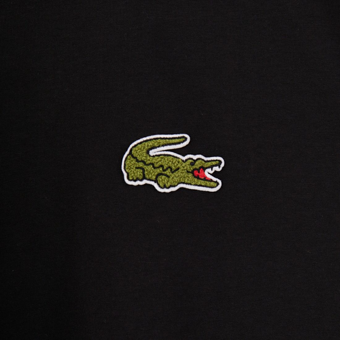 LACOSTE [ラコステ] シェニールワニロゴ ルーズフィットTシャツ [TH2745] 031 BLACK
