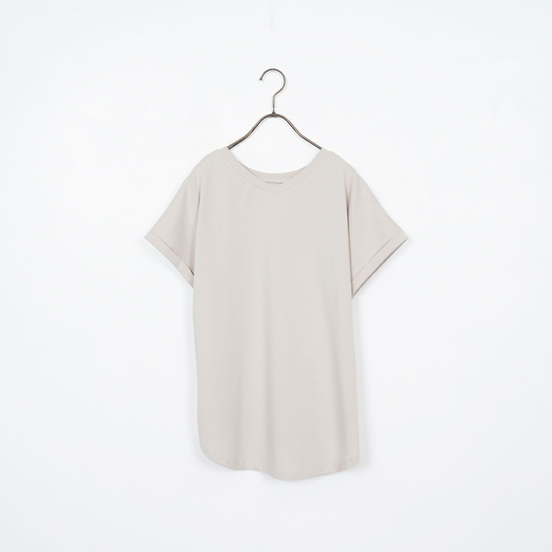 Maison de L'allure [メゾン ドゥ ラリュール] 光沢ラバーロゴプリントTシャツ [M25112029] 23 GREIGE
