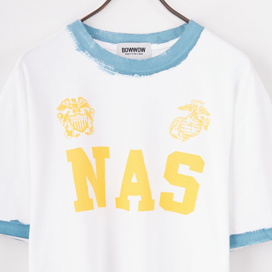 BOW WOW [バウワウ] NAS トリムTシャツ [BW251-NASTT] WH/L.BLUE