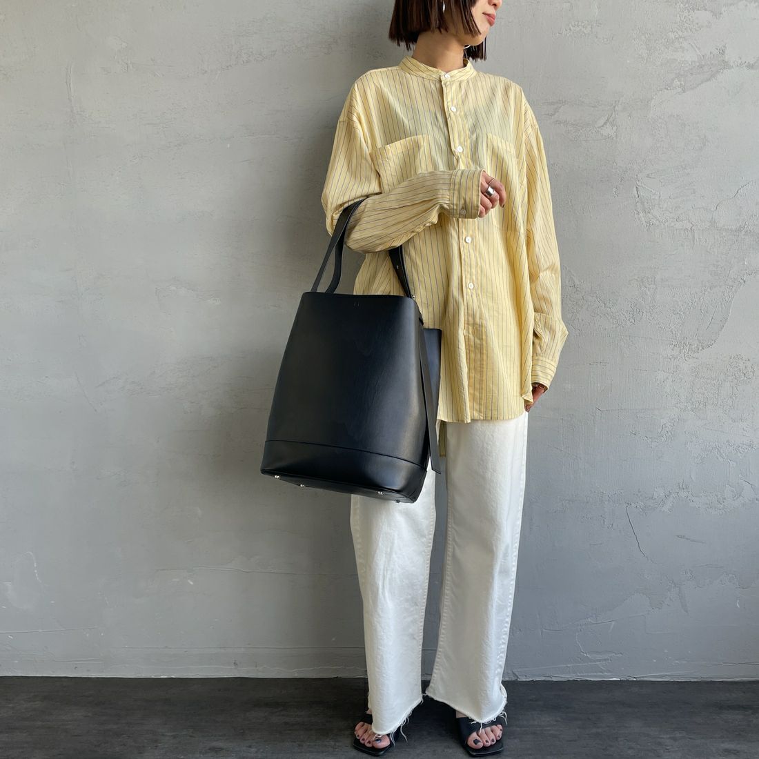 &MyuQ [アンドミューク] JUNO バケツ型トートバッグ [MCB071] BLACK