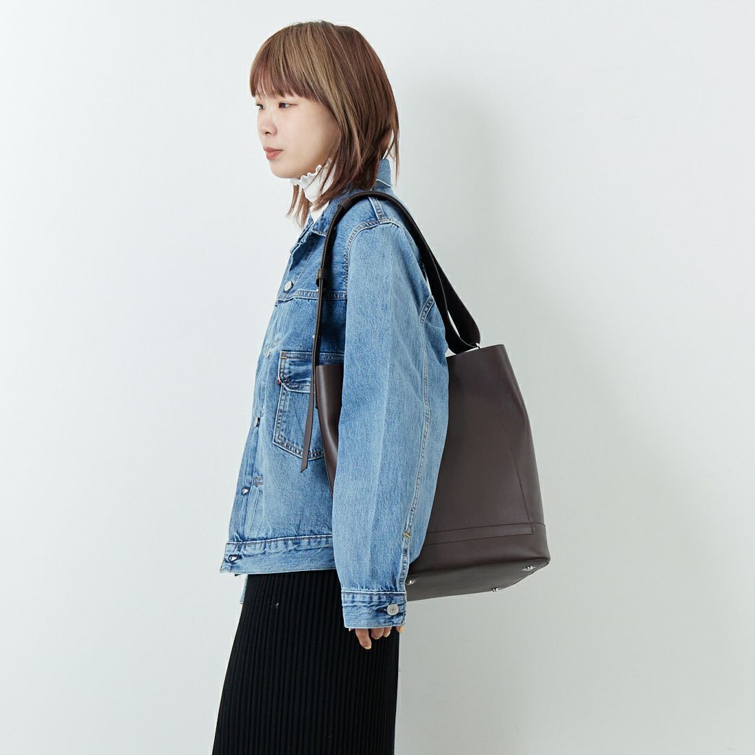 &MyuQ [アンドミューク] JUNO バケツ型トートバッグ [MCB071] BORDEAUX