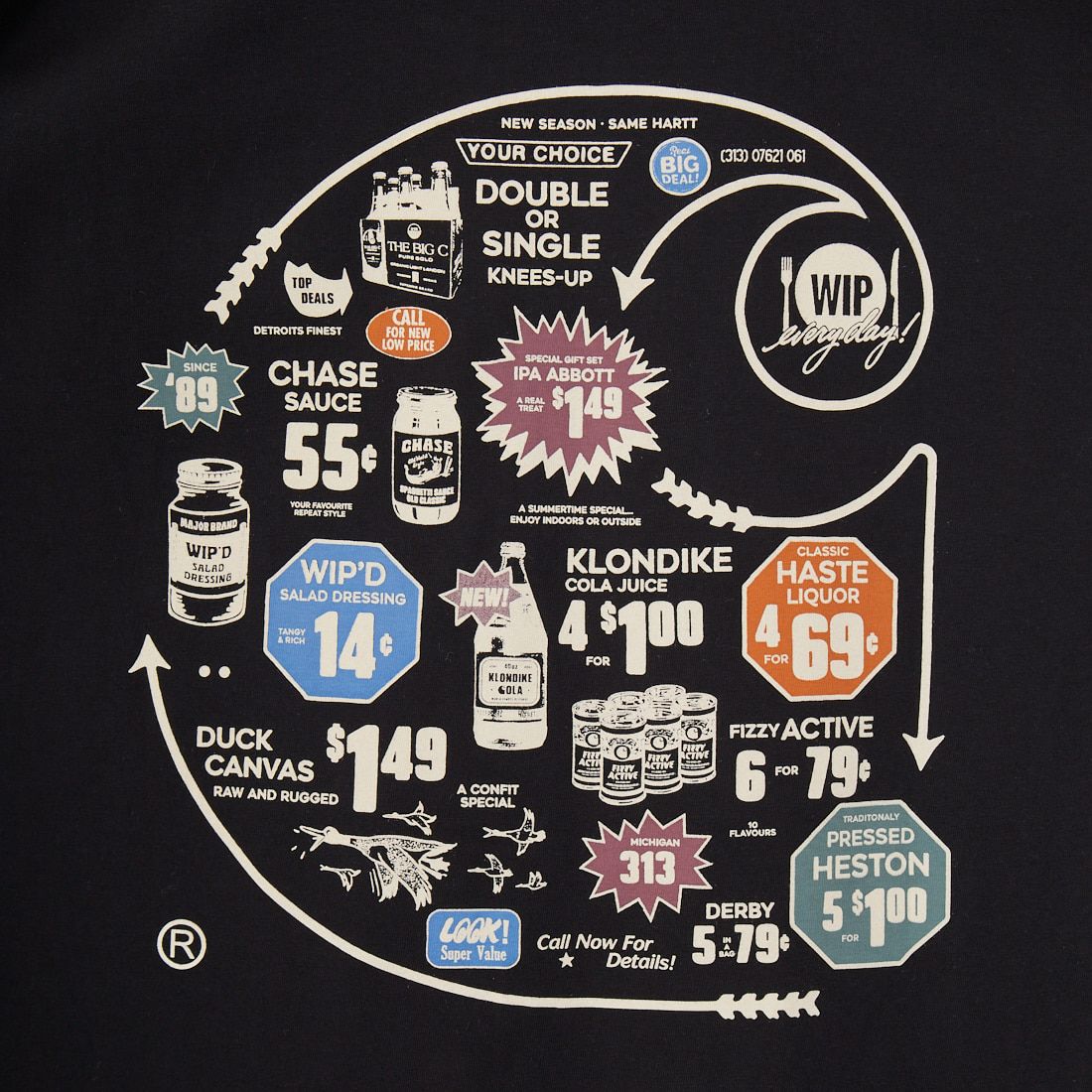 carhartt WIP [カーハートダブリューアイピー] ショートスリーブカタログCロゴTシャツ [I034761] BLACK