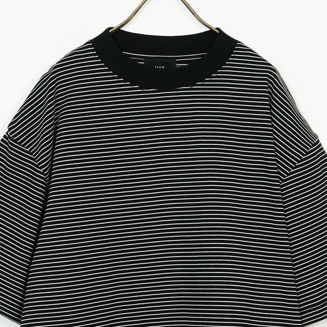 SLICK [スリック] マイクロボーダードローストリングTシャツ [5230102] 700 BLK/WH