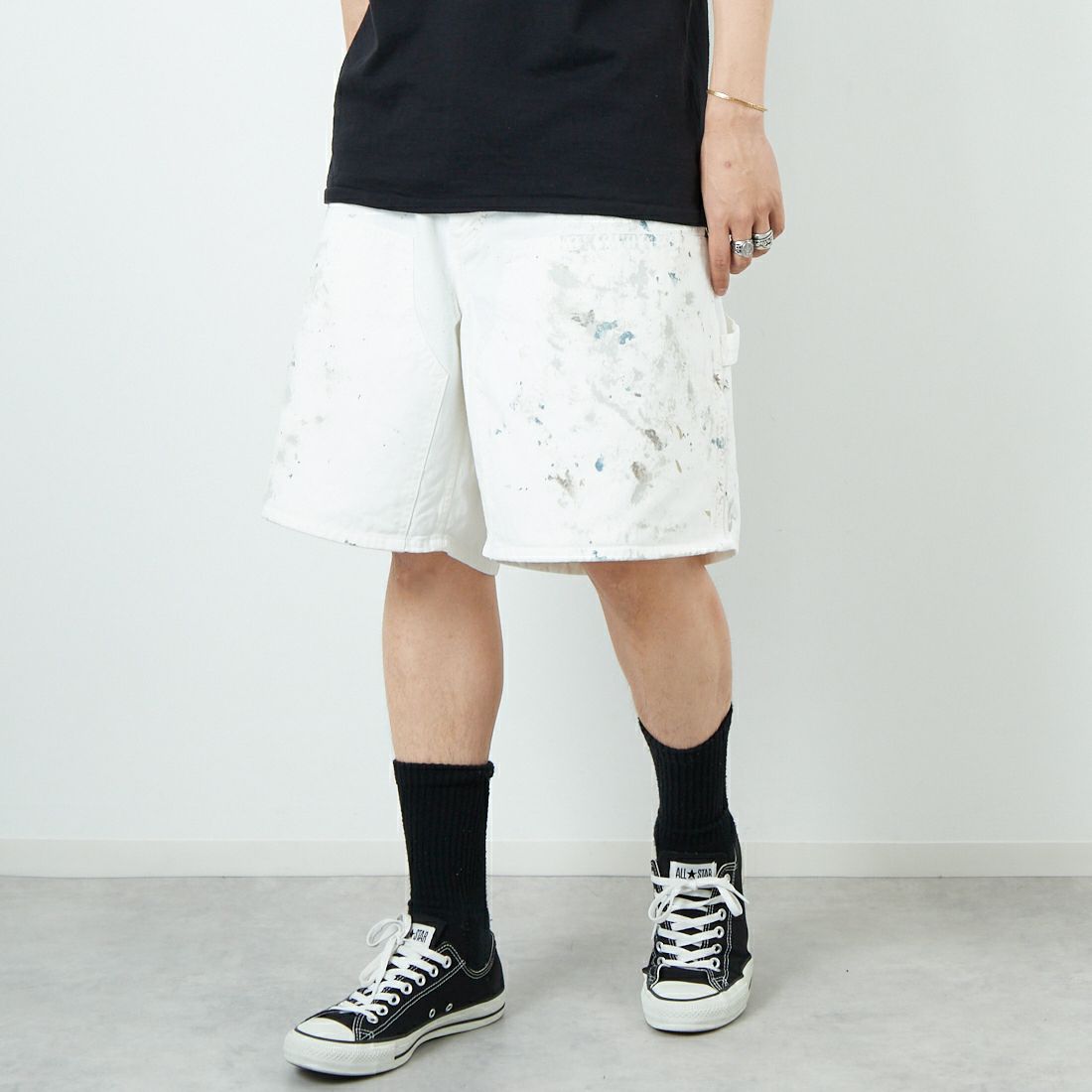 WHITE PANT&&モデル身長：179cm 着用サイズ：L&&