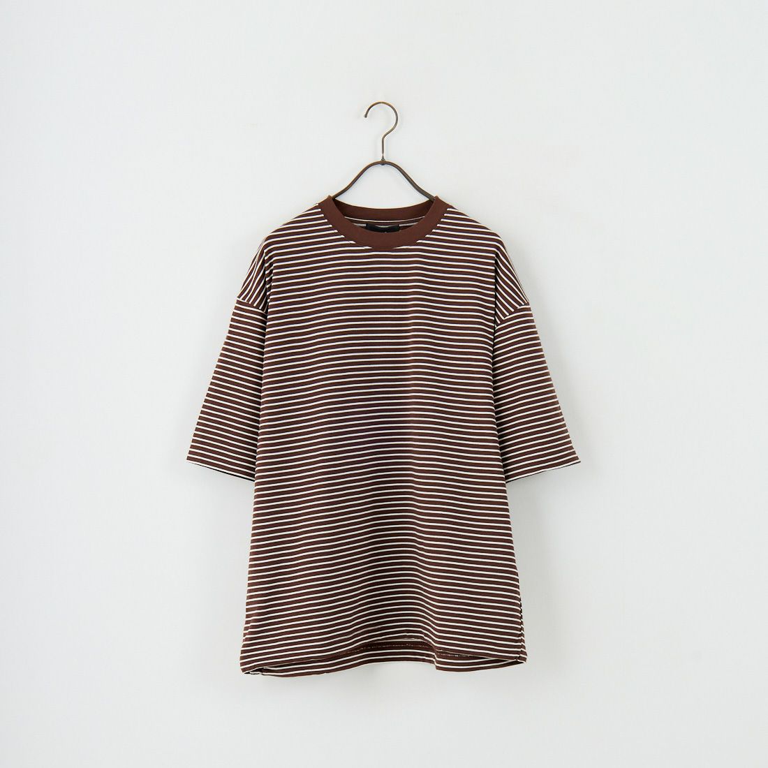 SLICK [スリック] マイクロボーダードローストリングTシャツ [5230102] 700 BLK/WH &&モデル身長：179cm 着用サイズ：1&&