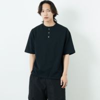 AURALEE 鹿の子ヘンリーネックTシャツ AURALEE オーラリー 日本製 STAND UP HENLEY NECK TEE スタンド