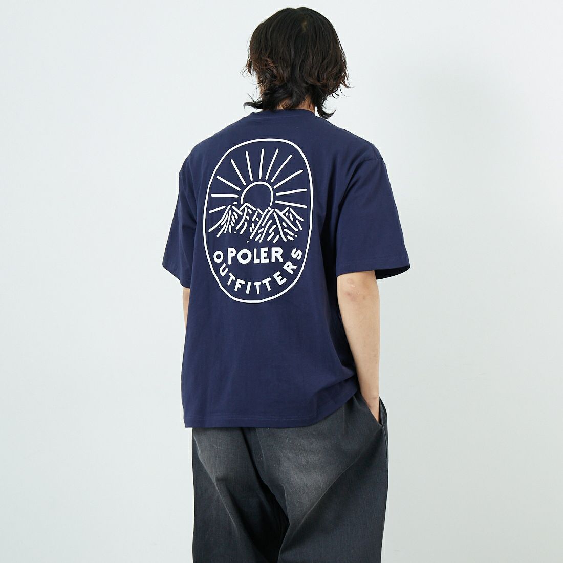 NAVY&&モデル身長：179cm 着用サイズ：M&&