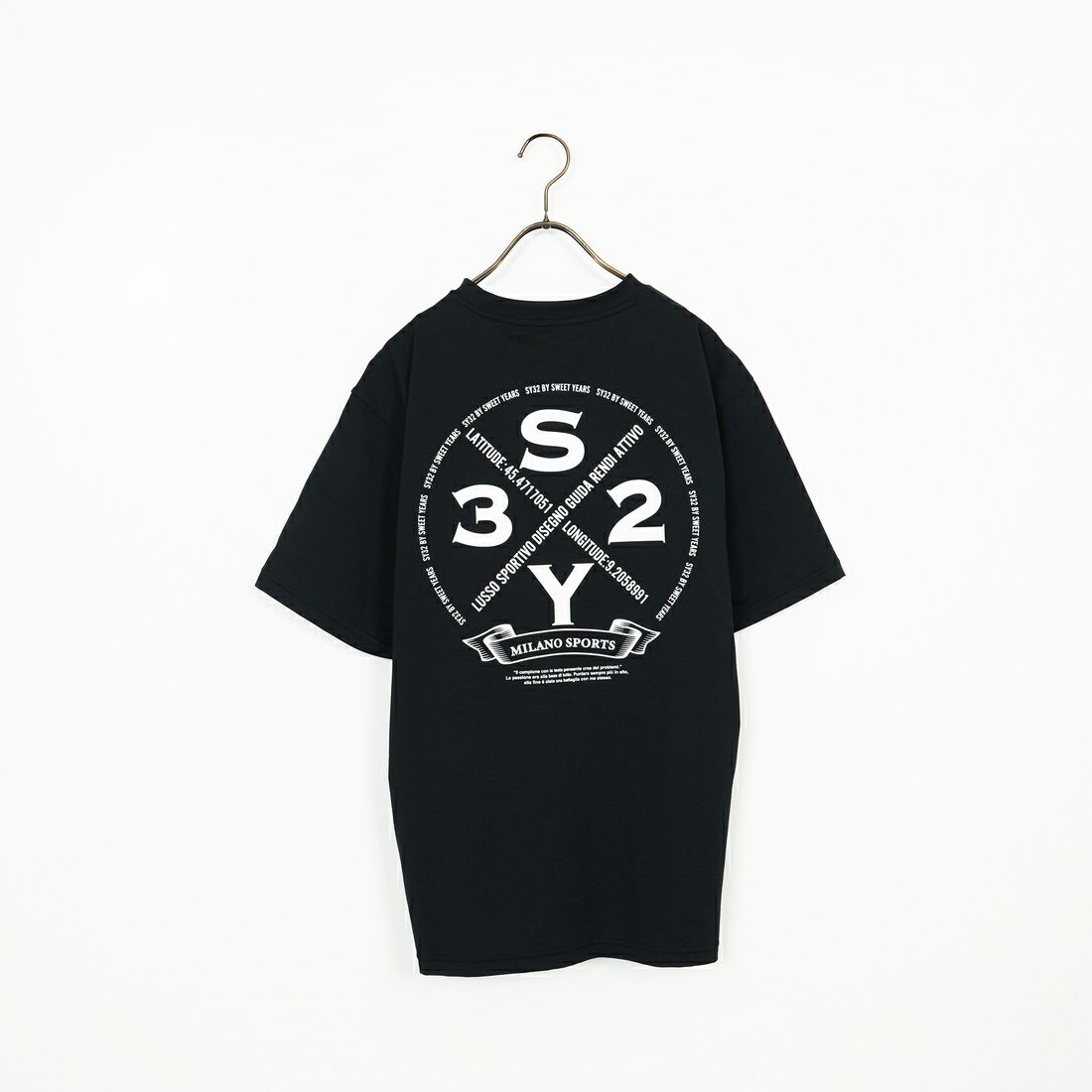 SY32 [エスワイサーティトゥ] サークルロゴバックプリントTシャツ [15048] BLACK